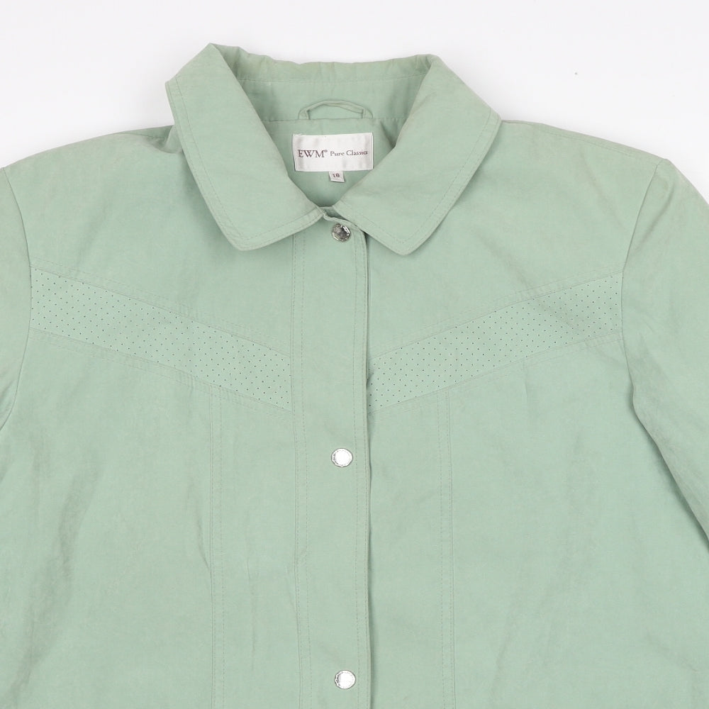 EWM Womens Green Jacket Size 18 Button