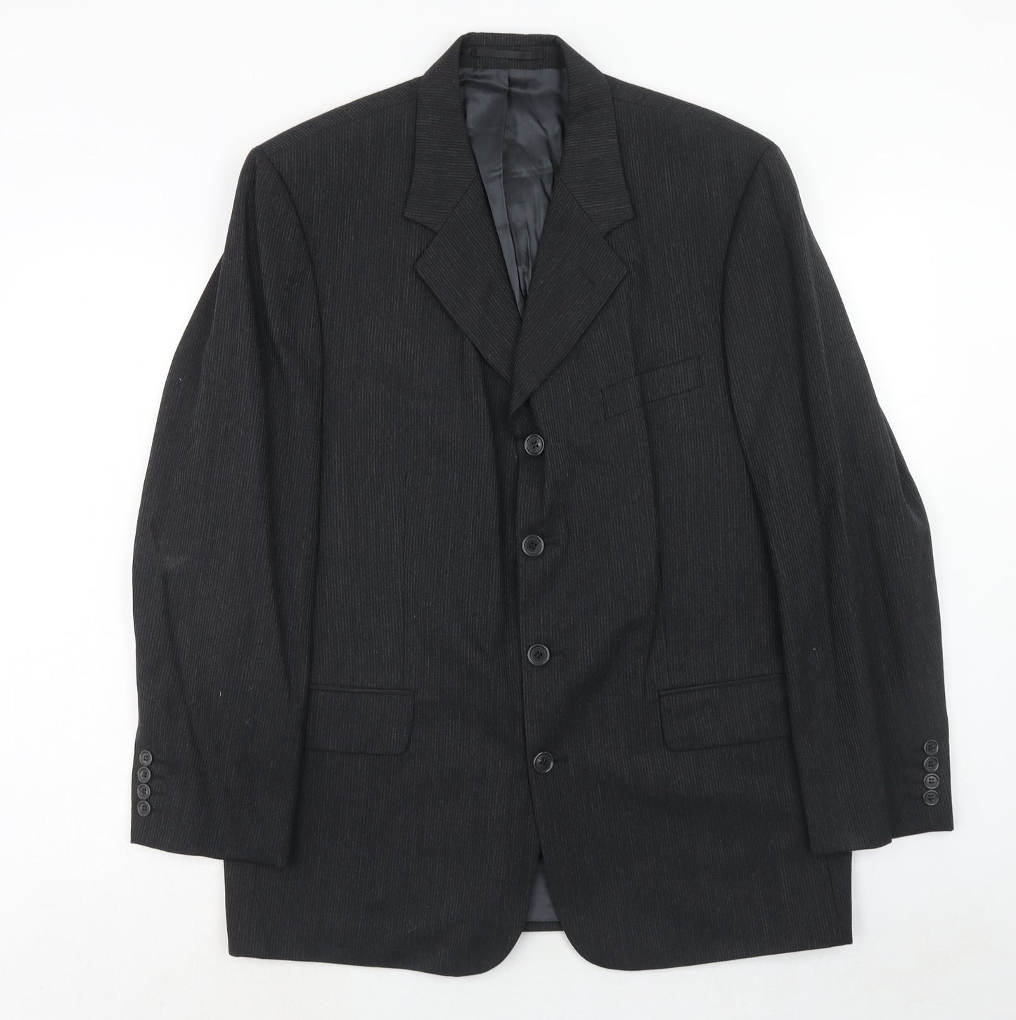 Charlton Gray Mens Grey Polyester Jacket Suit Jacket Size 42 Regular