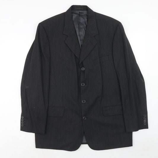 Charlton Gray Mens Grey Polyester Jacket Suit Jacket Size 42 Regular