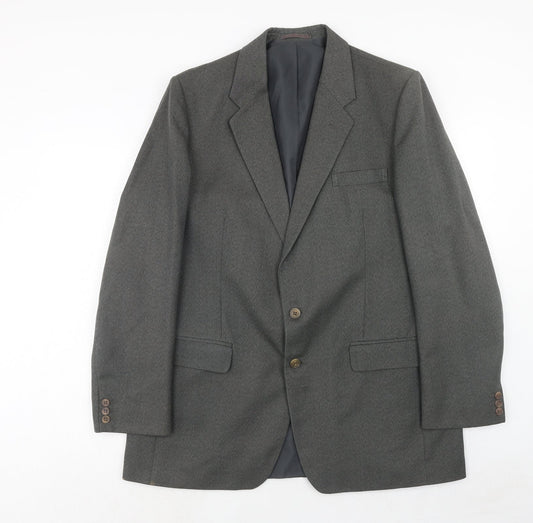 Hodges Mens Grey Polyester Jacket Suit Jacket Size 42 Regular