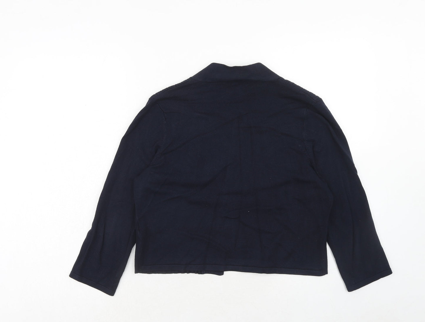 Precis Womens Blue V-Neck Viscose Cardigan Jumper Size S