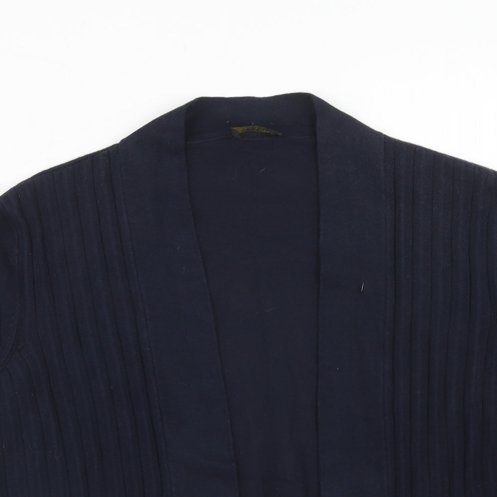 Precis Womens Blue V-Neck Viscose Cardigan Jumper Size S