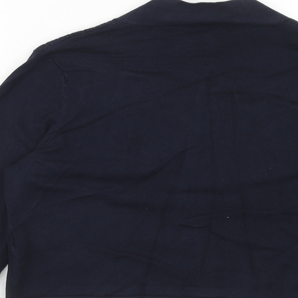 Precis Womens Blue V-Neck Viscose Cardigan Jumper Size S
