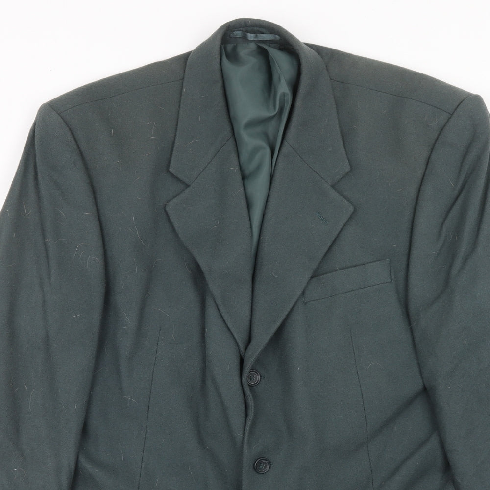 Burton Mens Green Wool Jacket Suit Jacket Size 42 Regular