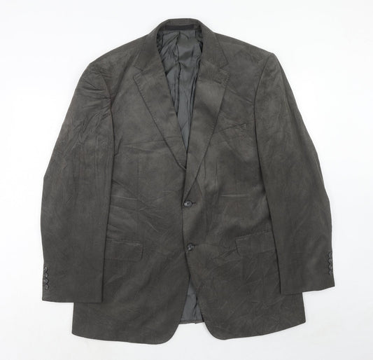 Marks and Spencer Mens Grey Polyester Jacket Blazer Size 42 Regular