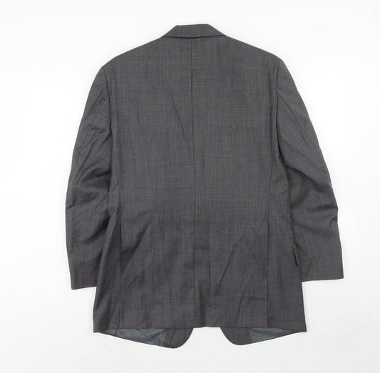 Felina Mens Grey Wool Jacket Suit Jacket Size 36 Regular