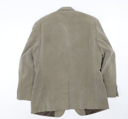 Greenwoods Mens Beige Polyester Jacket Blazer Size 42 Regular