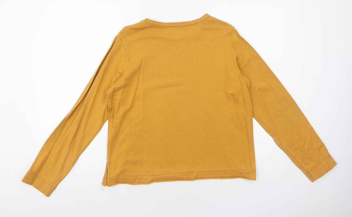 lft Womens Yellow Cotton Pullover Sweatshirt Size S Pullover