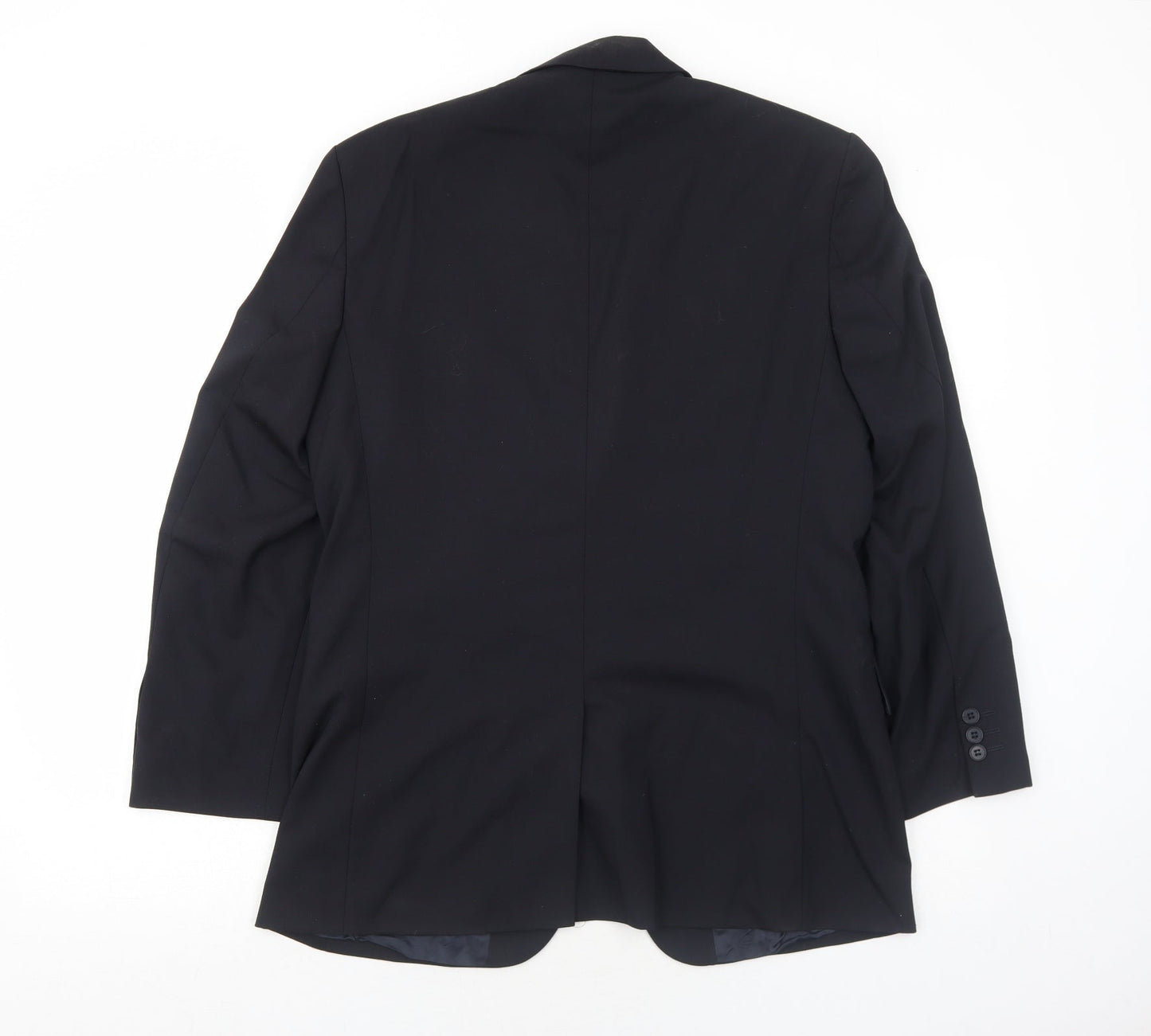 Karl Jackson Mens Black Polyester Jacket Suit Jacket Size 38 Regular