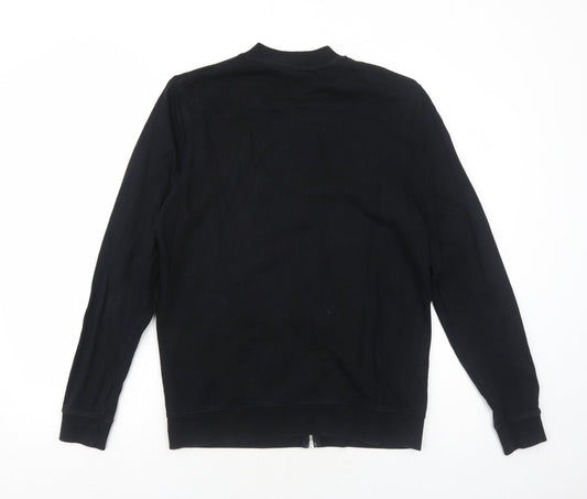 ASOS Mens Black Polyester Full Zip Sweatshirt Size S Zip