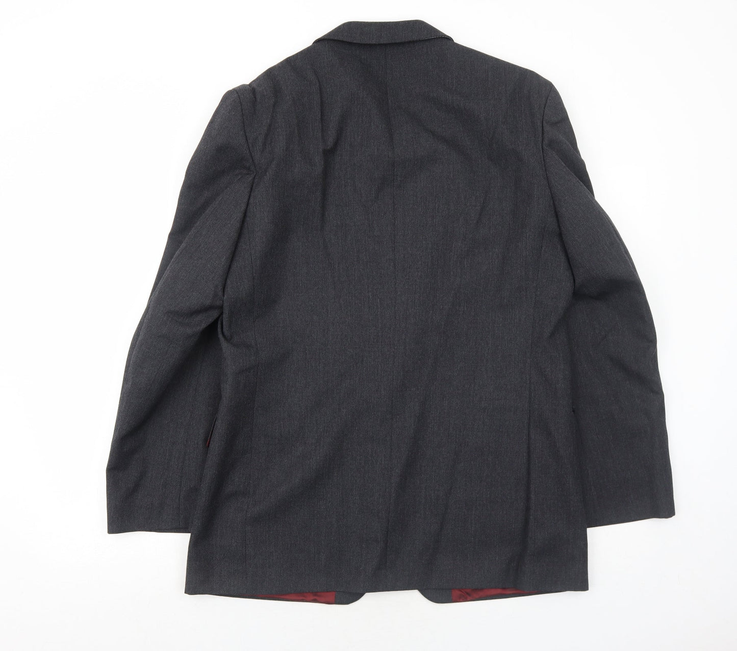 Business Solutions Mens Grey Polyester Jacket Suit Jacket Size 40 Regular