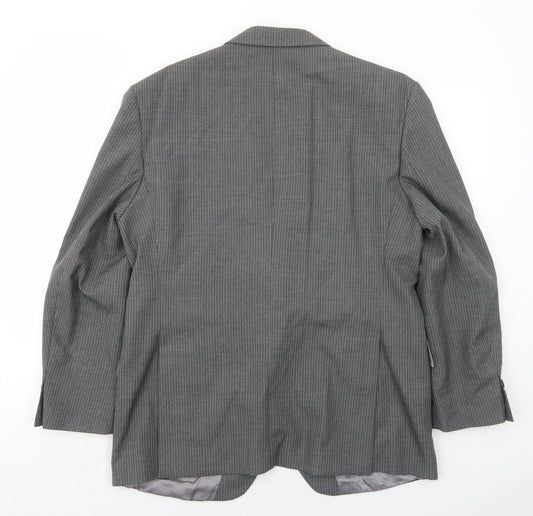 Greenwoods Mens Grey Polyester Jacket Suit Jacket Size 42 Regular