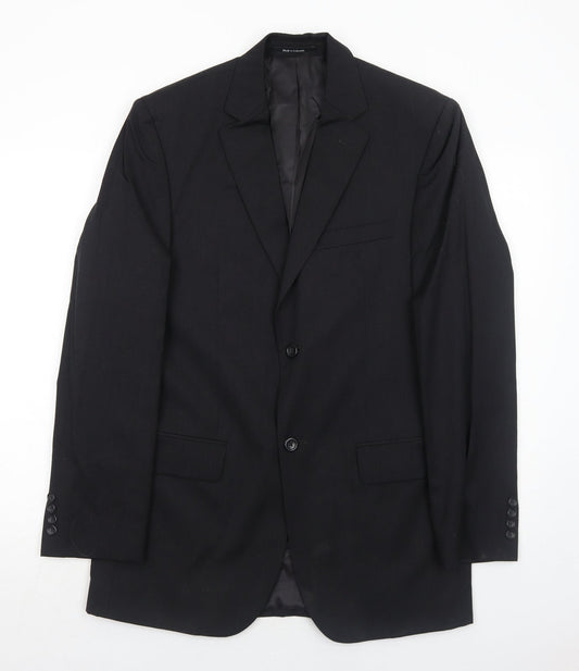 Pronto Uomo Mens Grey Wool Jacket Suit Jacket Size 38 Regular