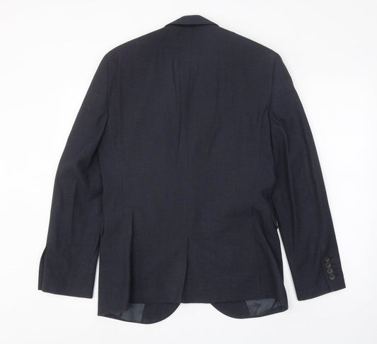 NEXT Mens Blue Viscose Jacket Suit Jacket Size 38 Regular