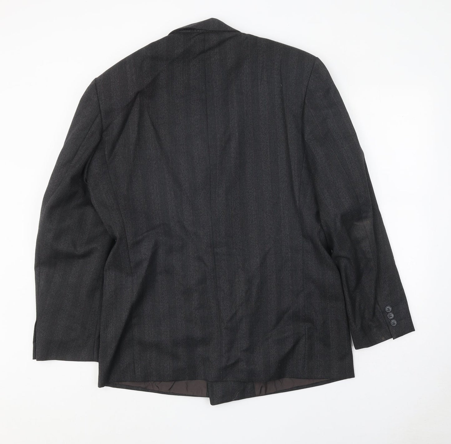 NEXT Mens Grey Striped Polyester Jacket Suit Jacket Size 40 Regular