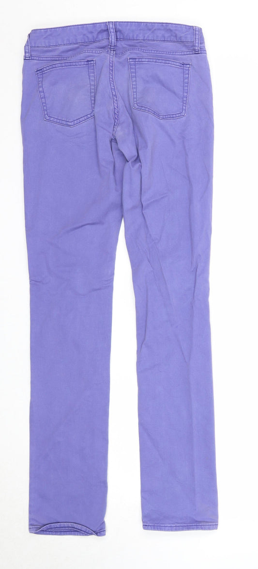 Uniqlo Womens Purple Cotton Straight Jeans Size 26 in L33 in Regular Zip