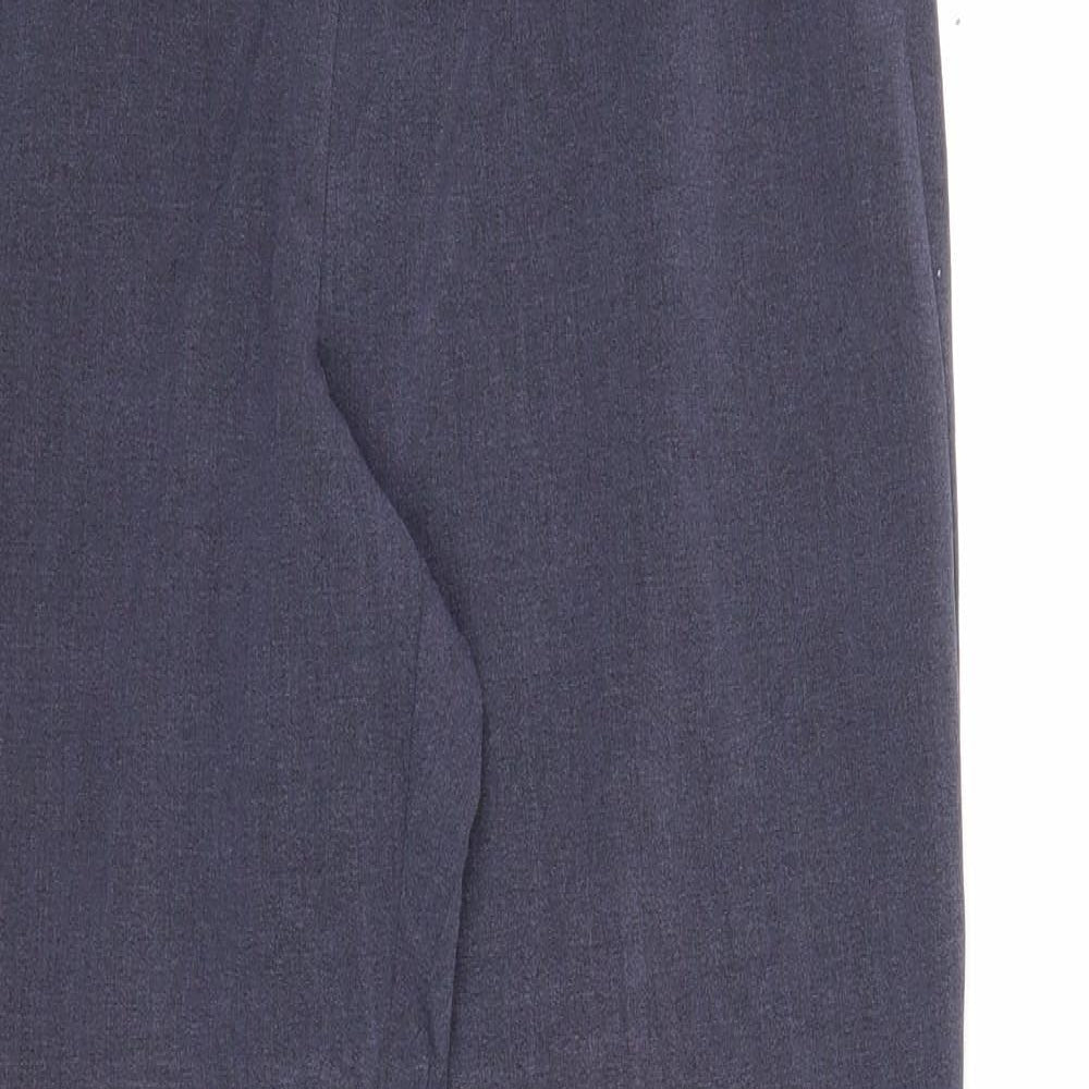Marks and Spencer Womens Blue Polyester Dress Pants Trousers Size 10 Regular Zip