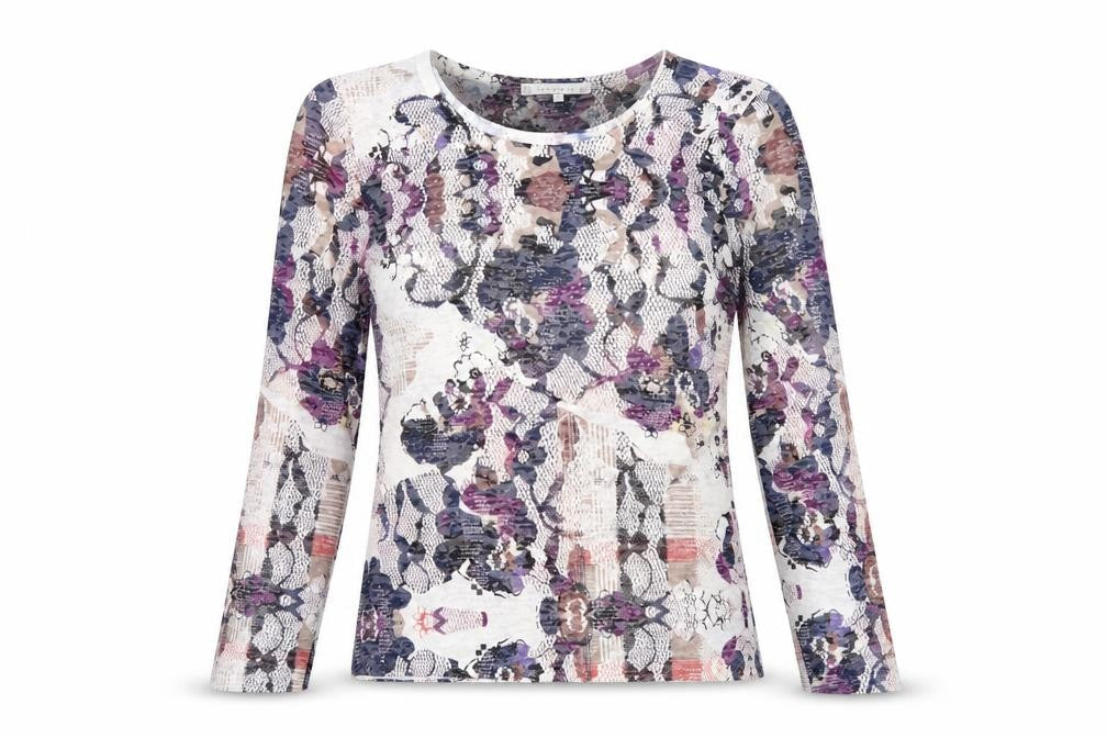 Womens UK Size S Lakeland Multicoloured Polyester T-Shirt