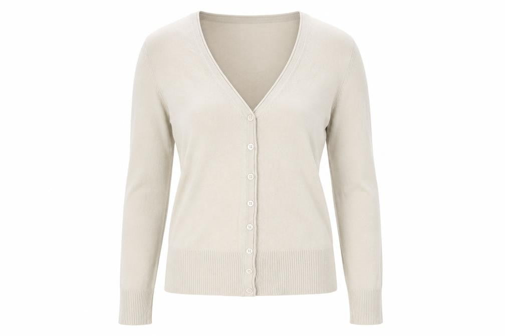 Glassons Womens Beige V-Neck Viscose Cardigan Jumper Size 10