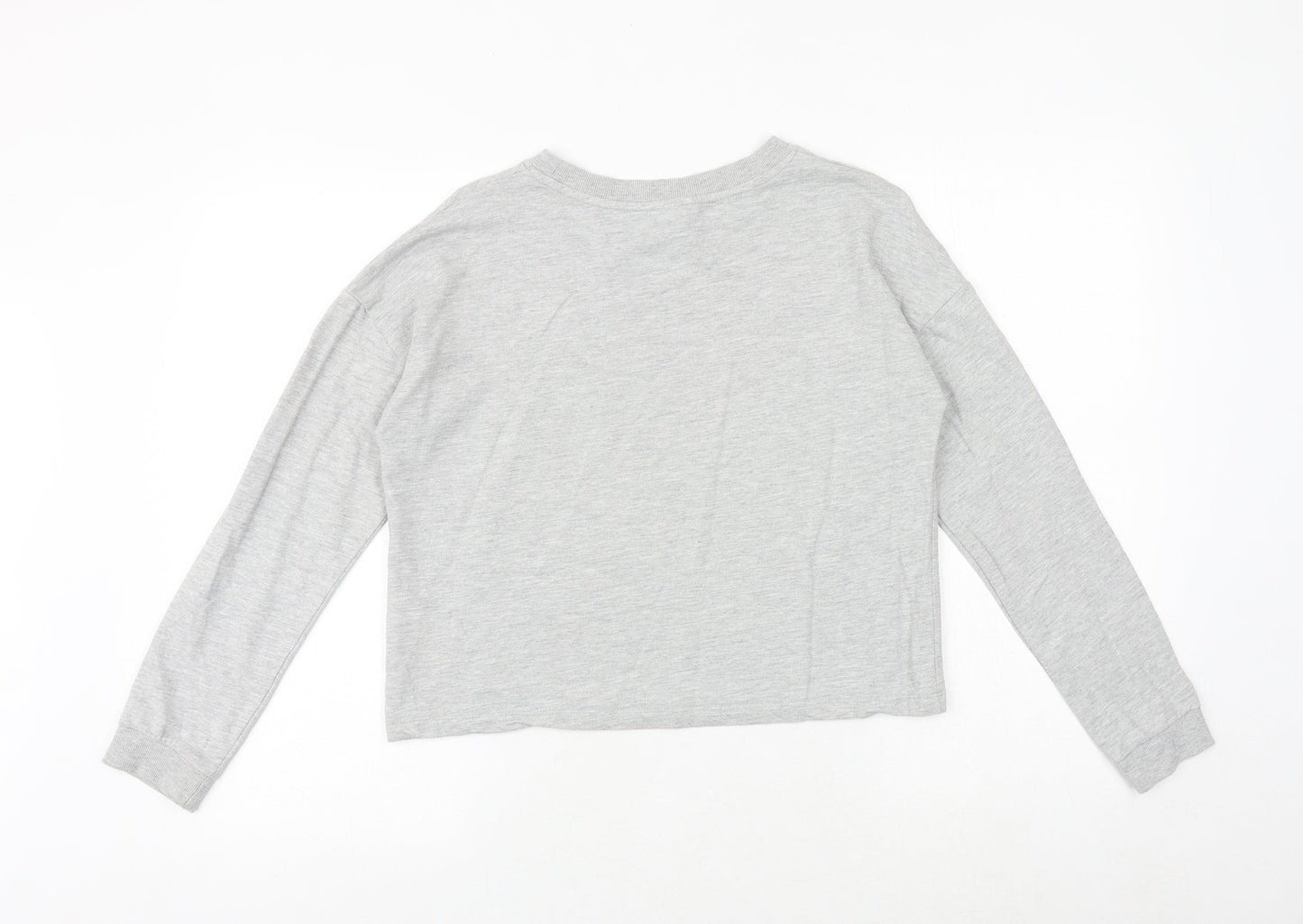 H&M Girls Grey Cotton Pullover Sweatshirt Size 14-15 Years Pullover