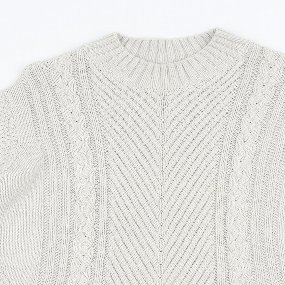 Therapy Womens Beige Round Neck 100% Cotton Pullover Jumper Size M