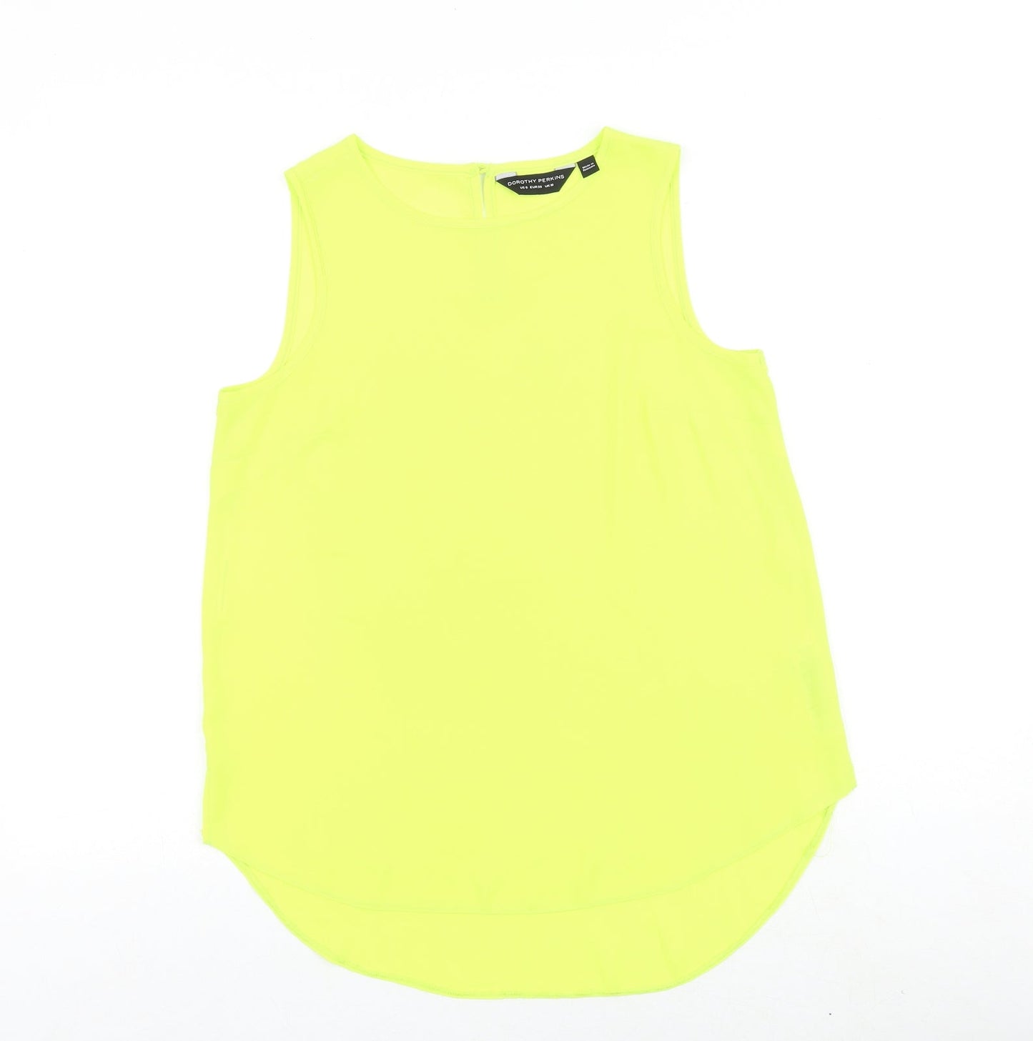 Dorothy Perkins Womens Green Polyester Basic Tank Size 10 Round Neck