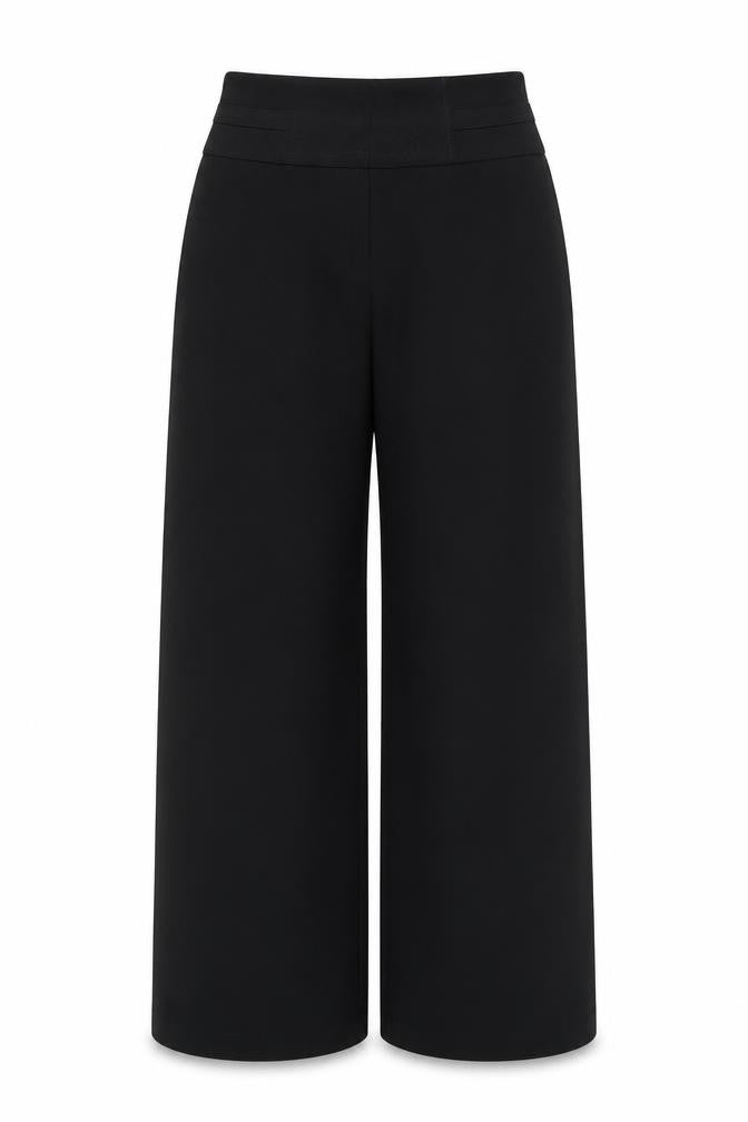 Marks and Spencer Womens Black Polyester Trousers Size 12 Regular Zip