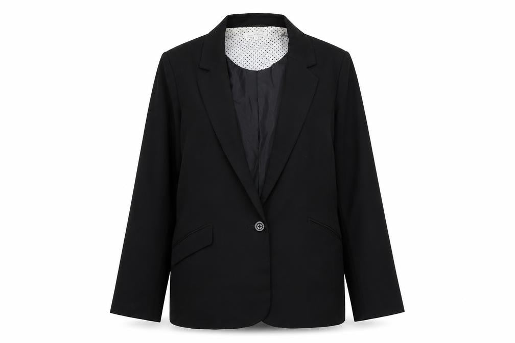 Lativ Collection Womens Black Polyester Jacket Blazer Size XL