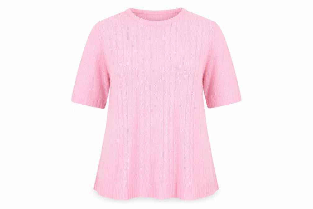 Womens UK Size 14 EWM Pink Polyester T-Shirt