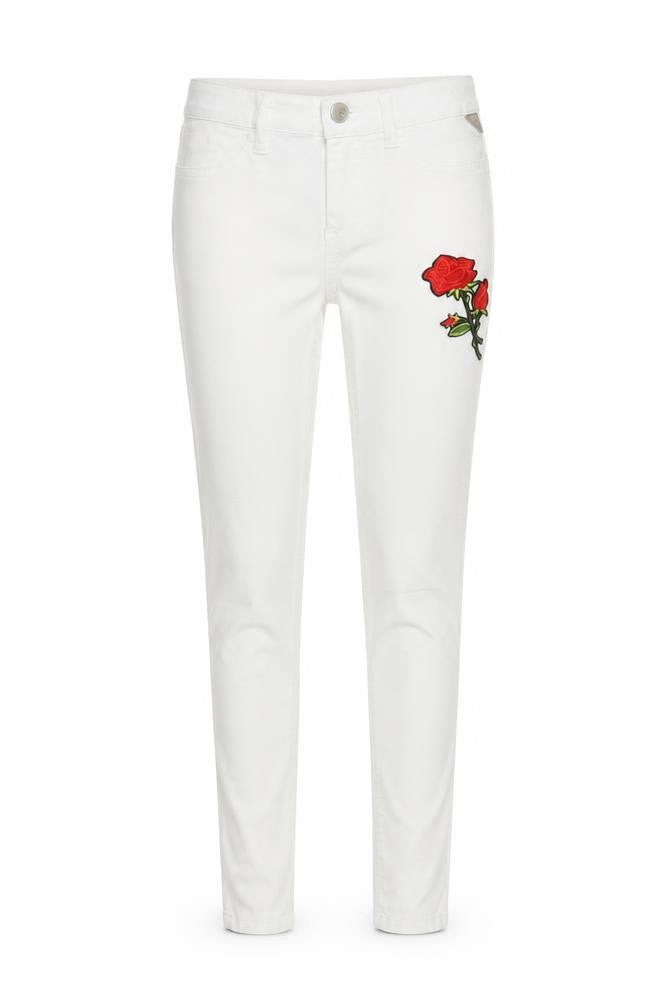 FB Sister Womens Yellow Cotton Skinny Jeans Size S Regular Zip - Flower