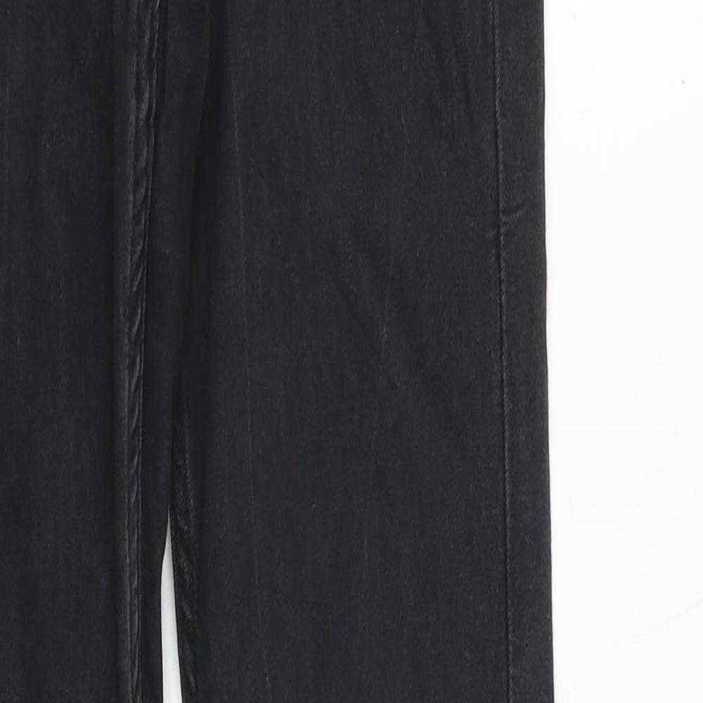 H&M Womens Black Cotton Skinny Jeans Size 27 in Regular Zip
