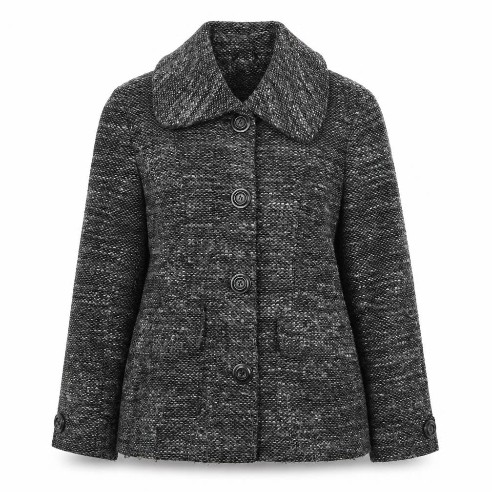 BHS Womens Grey Geometric Jacket Size 14 Button