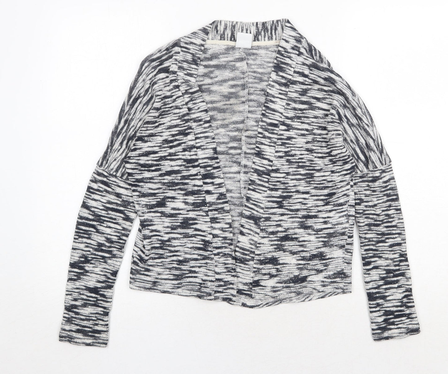 Vera Moda Womens Grey V-Neck Herringbone Cotton Cardigan Jumper Size S