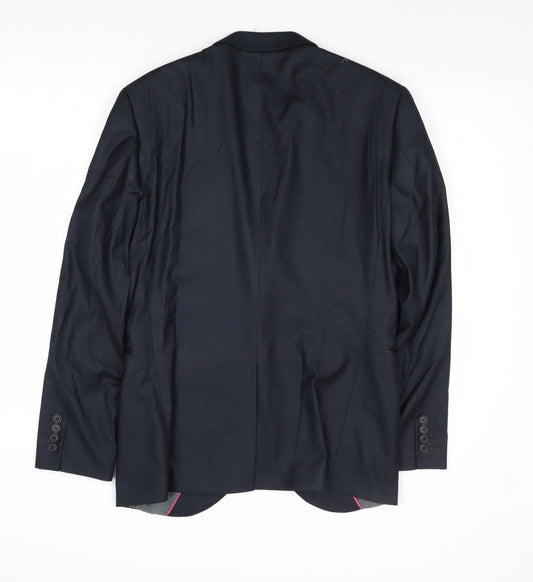 NEXT Mens Blue Polyester Jacket Suit Jacket Size 36 Regular