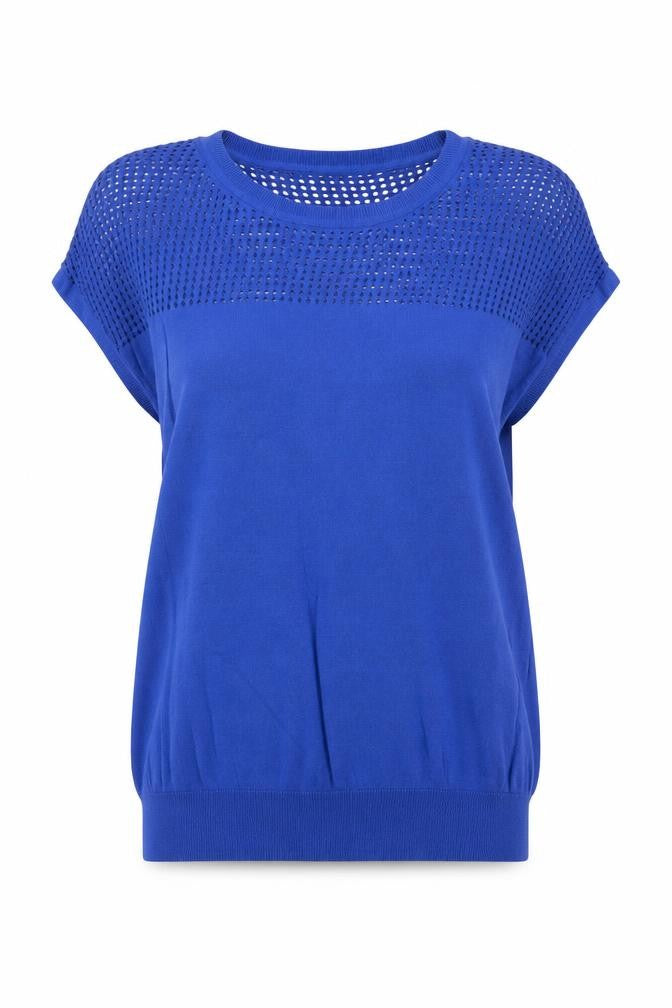 United Colors of Benetton Womens Blue Round Neck Viscose Pullover Jumper Size XS