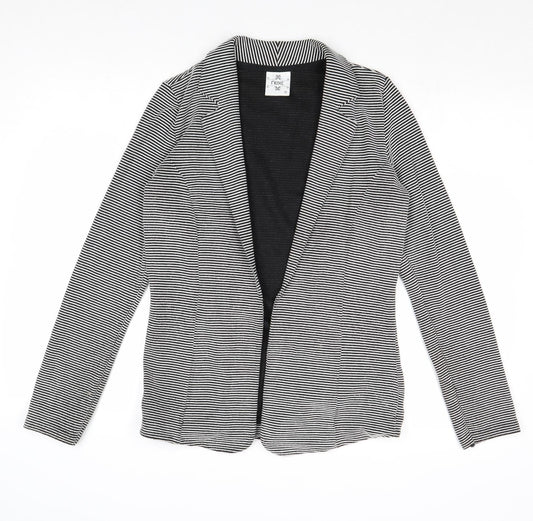 NEXT Womens Grey Striped Jacket Blazer Size 12