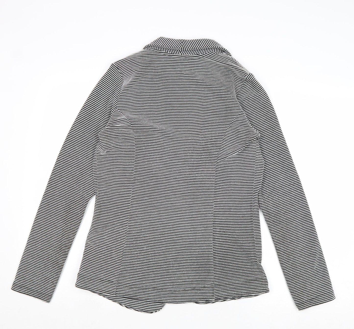 NEXT Womens Grey Striped Jacket Blazer Size 12