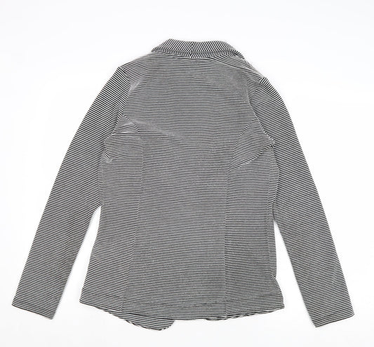 NEXT Womens Grey Striped Jacket Blazer Size 12