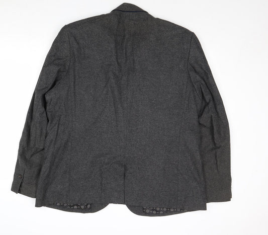 Burton Mens Grey Wool Jacket Blazer Size 48 Regular