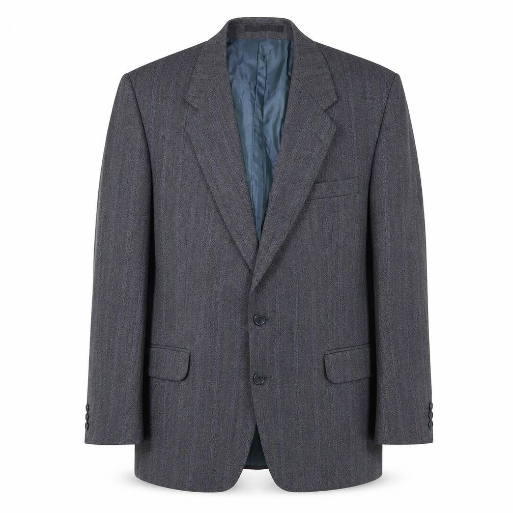 James Barry Mens Blue Striped Wool Jacket Suit Jacket Size 44 Regular