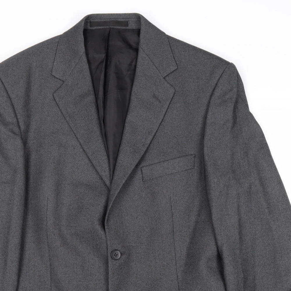 Marks and Spencer Mens Grey Polyester Jacket Suit Jacket Size 40 Regular