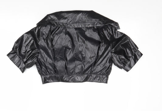 Pick Up Womens Black Jacket Blazer Size M Buckle