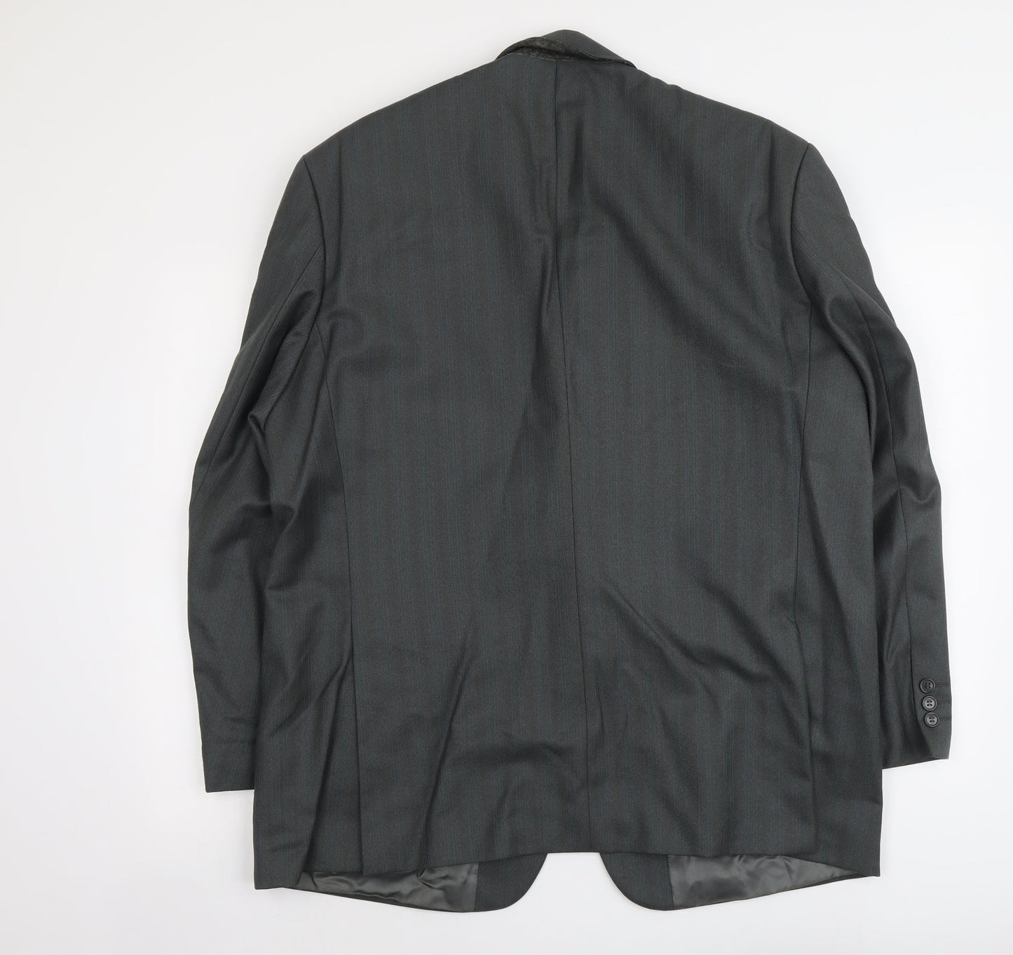 Wellington Mens Grey Striped Wool Jacket Suit Jacket Size L Regular