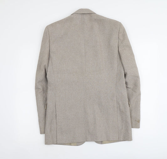 C&A Mens Beige Polyester Jacket Blazer Size S Regular