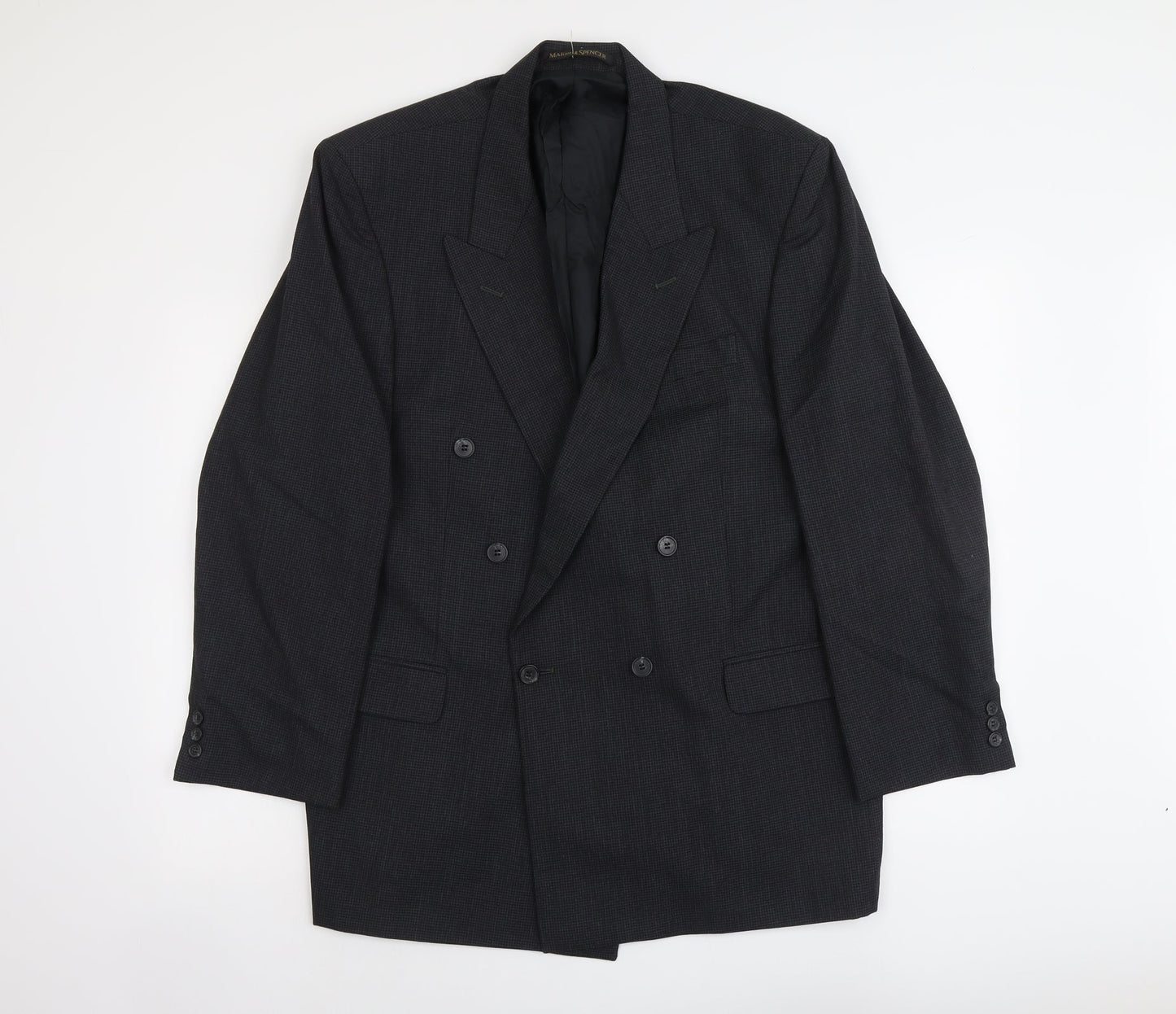 Marks and Spencer Mens Blue Polyester Jacket Suit Jacket Size L Regular