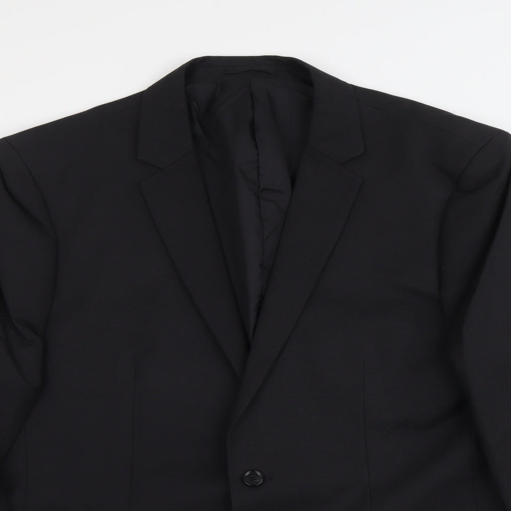 Kiomi Mens Black Polyester Jacket Suit Jacket Size L Regular