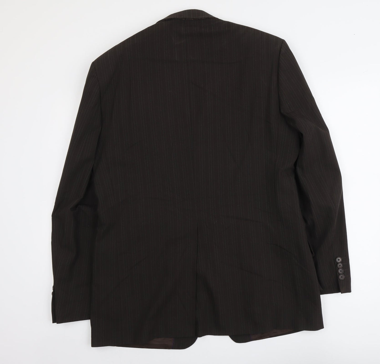 NEXT Mens Brown Striped Wool Jacket Suit Jacket Size M Regular