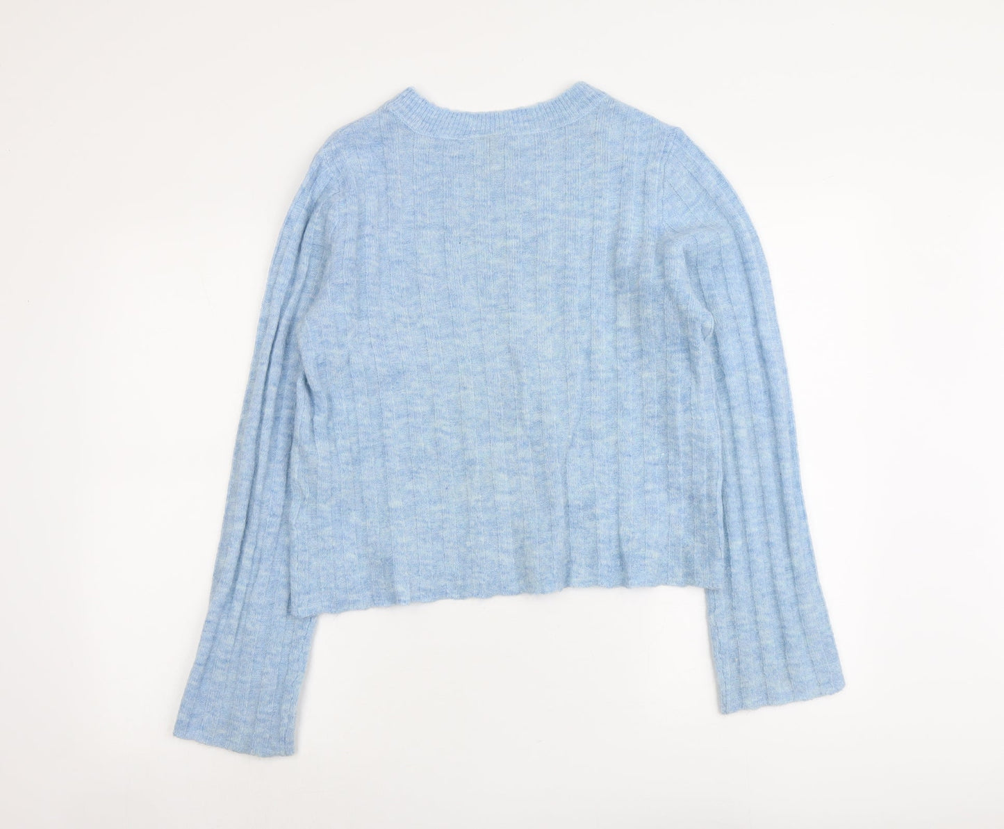 H&M Womens Blue Round Neck Acrylic Pullover Jumper Size S