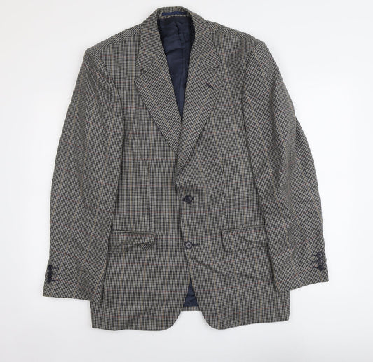 Westbrook Mens Grey Plaid Wool Jacket Suit Jacket Size M Regular