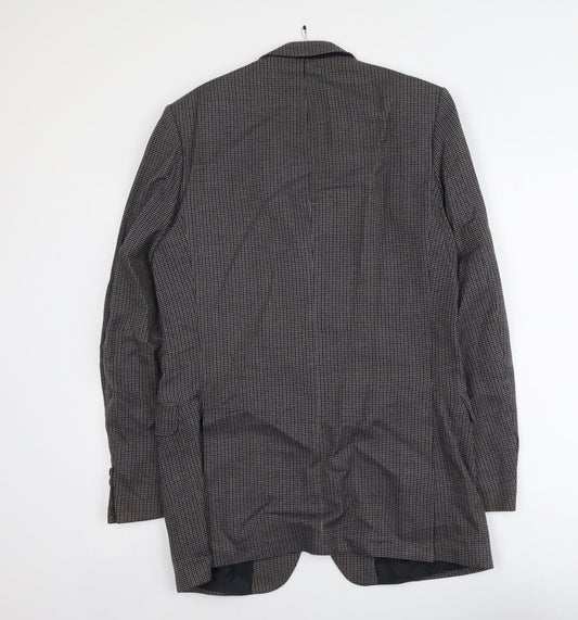 Marks and Spencer Mens Grey Geometric Wool Jacket Suit Jacket Size M Regular
